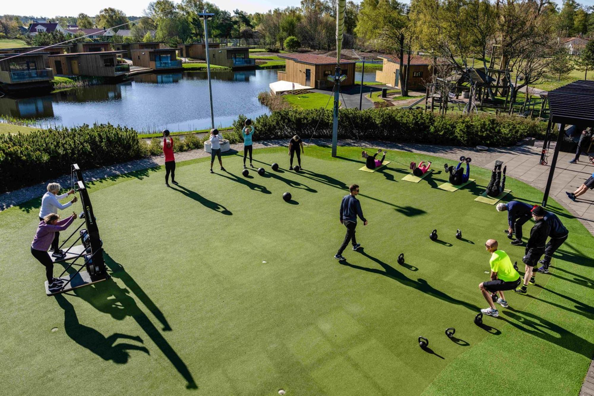 Halmstad Golfarena Stugor Exteriér fotografie