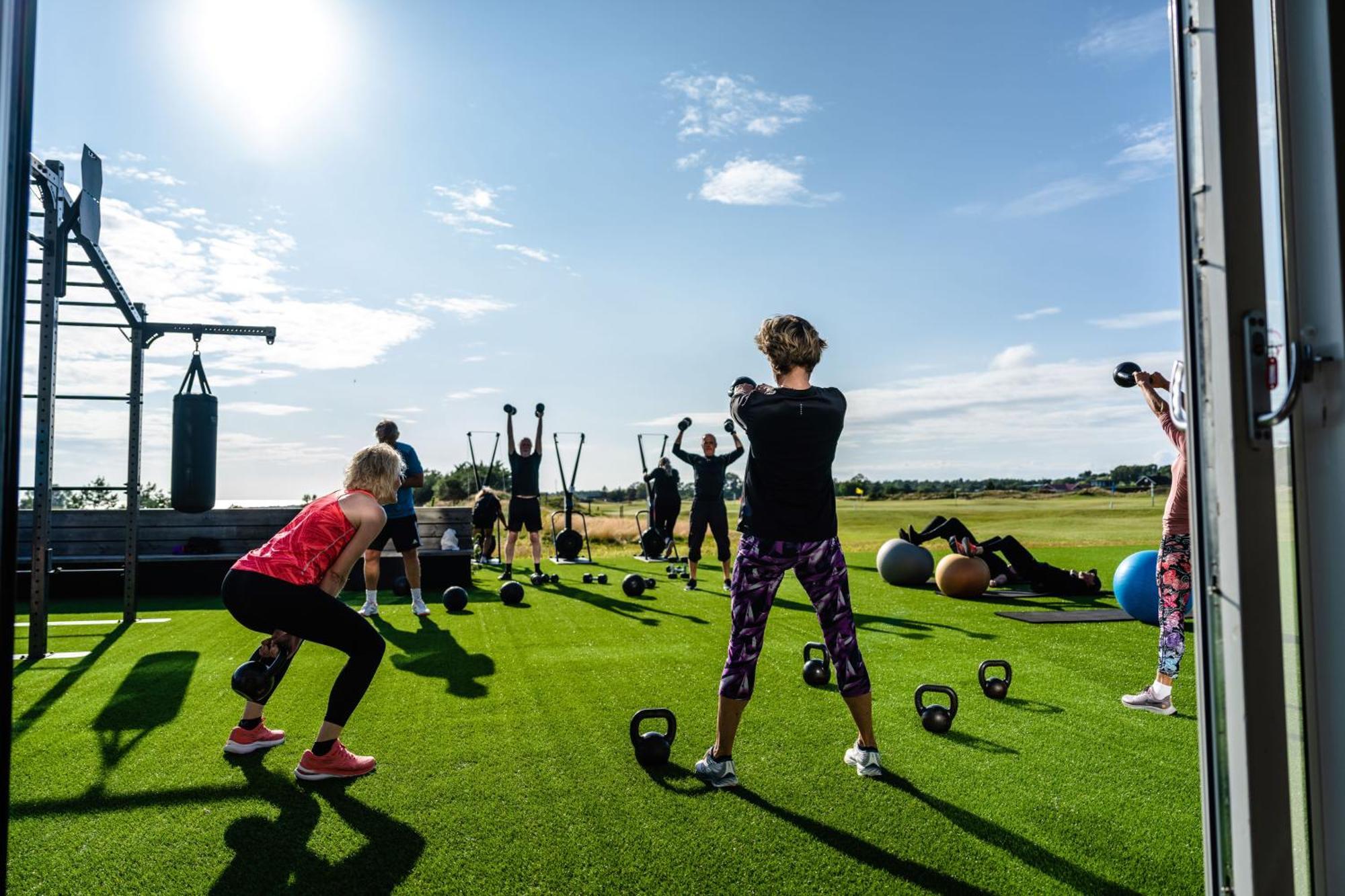 Halmstad Golfarena Stugor Exteriér fotografie
